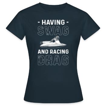 Swag Haben - Frauen T-Shirt - Navy - Vorne - AI Model Female 172 dark (172cm)