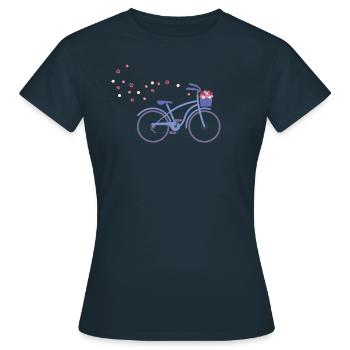 cruisingbike blue - Frauen T-Shirt - Navy - Vorne - AI Model Female 172 dark (172cm)