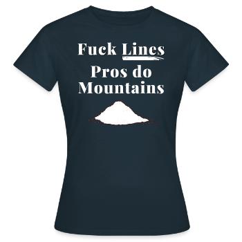 Fuck Lines Pros Do Mountains PARTY WEAR - T-shirt Femme - marine - Devant - AI Model Female 172 dark (172cm)