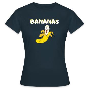 Bananes FUN WEAR - T-shirt Femme - marine - Devant - AI Model Female 172 dark (172cm)