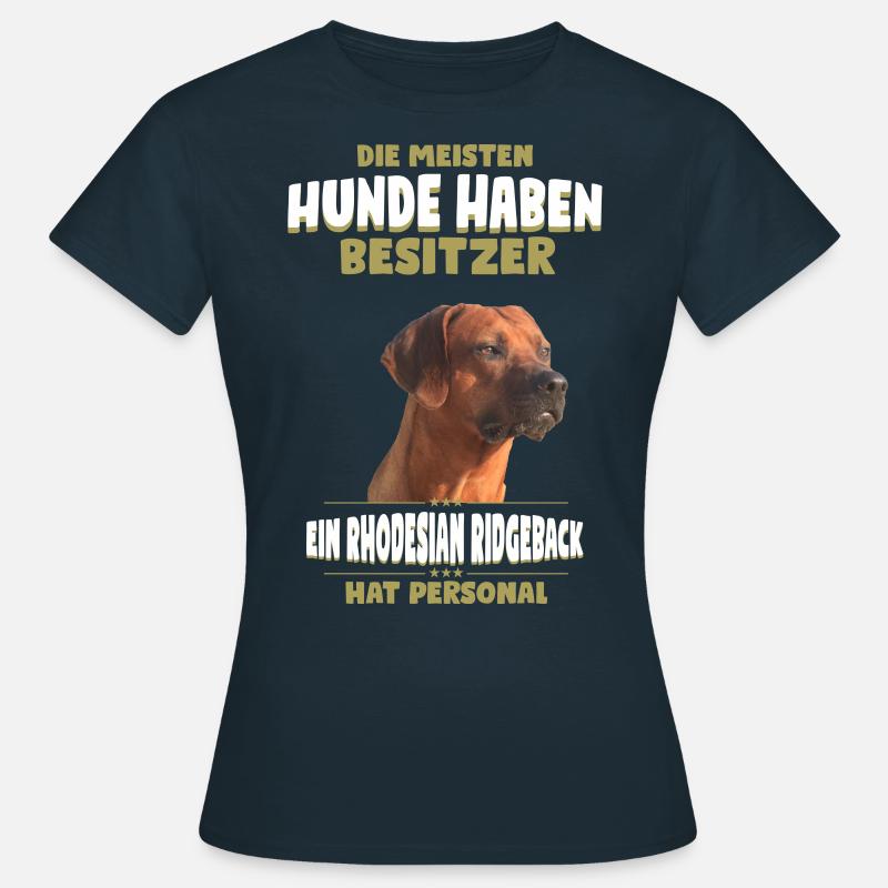 Rhodesian Ridgeback Tshirt - Rhodesian Ridgeback - Frauen T-Shirt - Navy