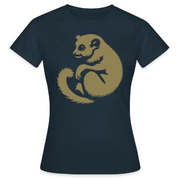 Loris Slowlori Silhouette Mammifère - T-shirt Femme - marine - Devant - AI Model Female 172 dark (172cm)