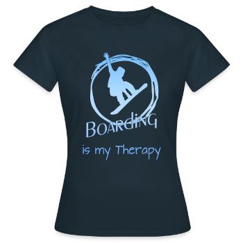 snowboard, Snowboarding, boarding - Frauen T-Shirt - Navy - Vorne - AI Model Female 172 dark (172cm)