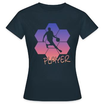 Basketball Player Streetball - Frauen T-Shirt - Navy - Vorne - AI Model Female 172 dark (172cm)