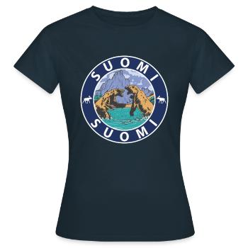 Finlande - T-shirt Femme - marine - Devant - AI Model Female 172 dark (172cm)