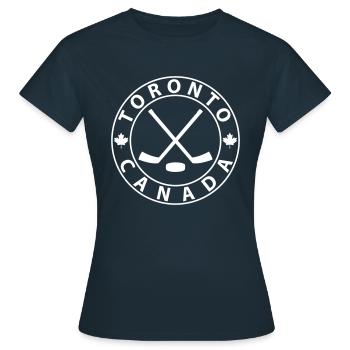 Toronto Hockey - T-shirt Femme - marine - Devant - AI Model Female 172 dark (172cm)