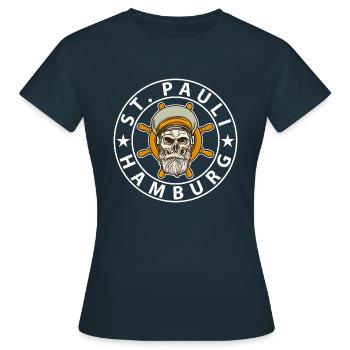 St. Pauli Hambourg - T-shirt Femme - marine - Devant - AI Model Female 172 dark (172cm)