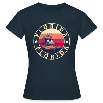 Florida Everglades - Frauen T-Shirt - Navy - Vorne - AI Model Female 172 dark (172cm)