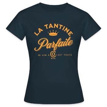 La Tantine Parfaite... - T-shirt Femme - marine - Devant - AI Model Female 172 dark (172cm)