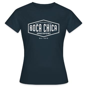 Port spatial de Boca Chica Destination Mars - T-shirt Femme - marine - Devant - AI Model Female 172 dark (172cm)