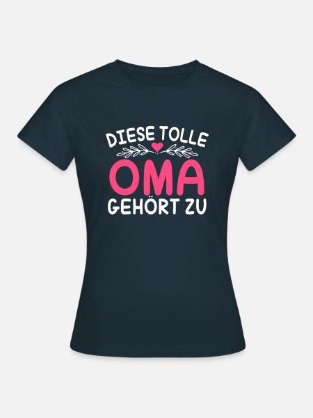 Diese Tolle Oma Gehört zu Personalisiert - Frauen T-Shirt - Navy