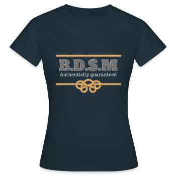 Bondage sexy BDSM plaisir et punition - T-shirt Femme - marine - Devant - AI Model Female 172 dark (172cm)