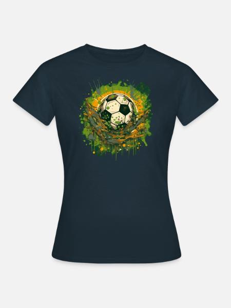 Fußball Ball - Frauen T-Shirt - Navy