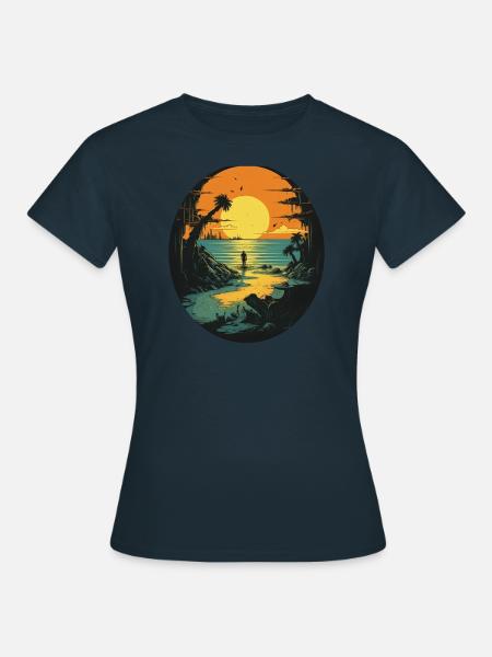 Strand - Frauen T-Shirt - Navy