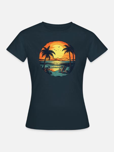 Strand - Frauen T-Shirt - Navy