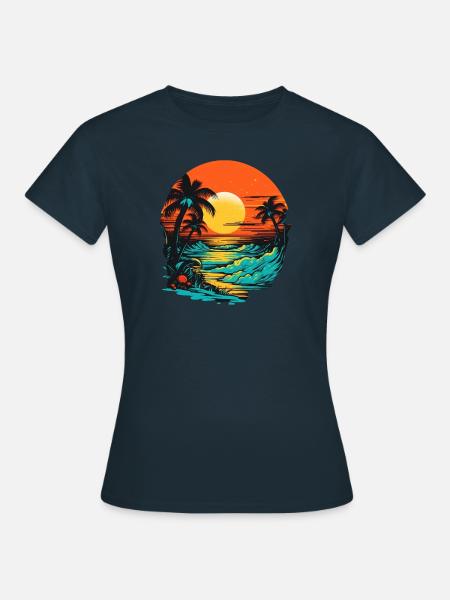 Strand - Frauen T-Shirt - Navy