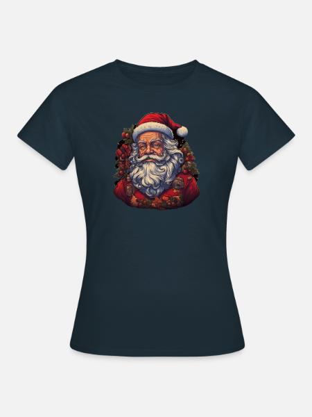 Weihnachtsmann - Frauen T-Shirt - Navy