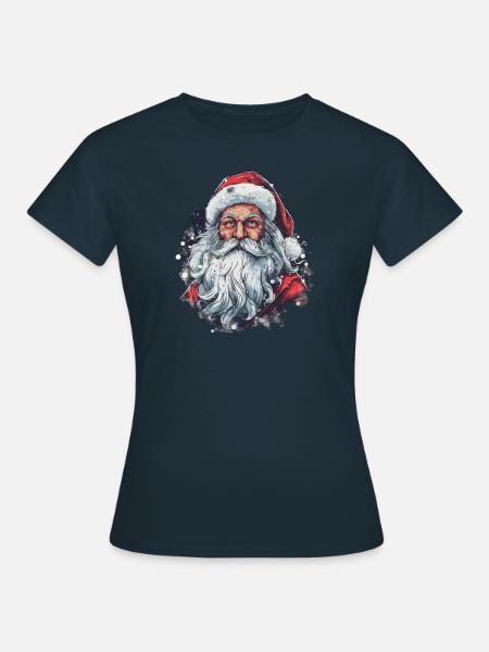 Weihnachtsmann - Frauen T-Shirt - Navy