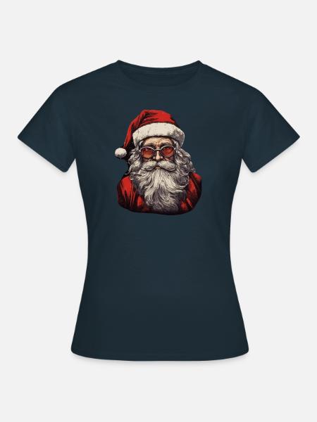 Weihnachtsmann - Frauen T-Shirt - Navy