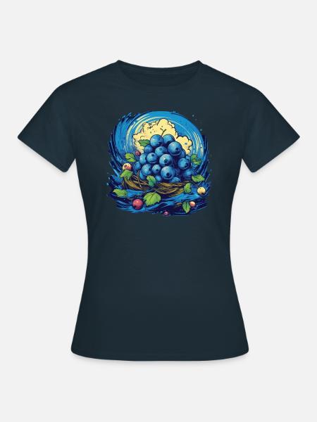 Blaubeere - Frauen T-Shirt - Navy