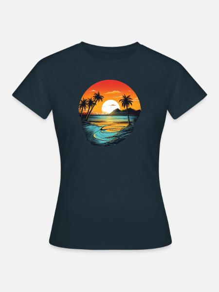 Strand - Frauen T-Shirt - Navy