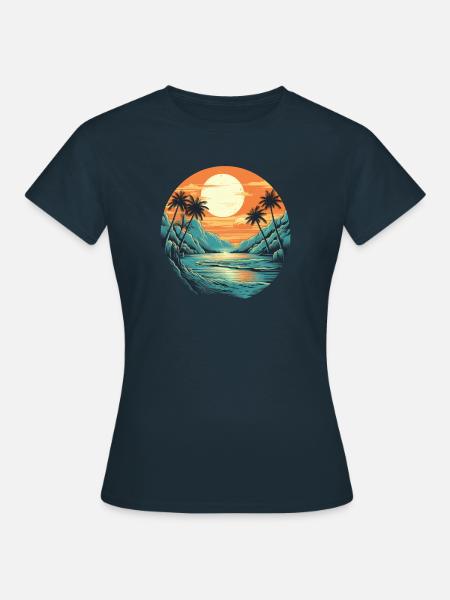 Strand - Frauen T-Shirt - Navy
