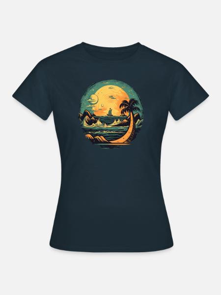 Strand - Frauen T-Shirt - Navy