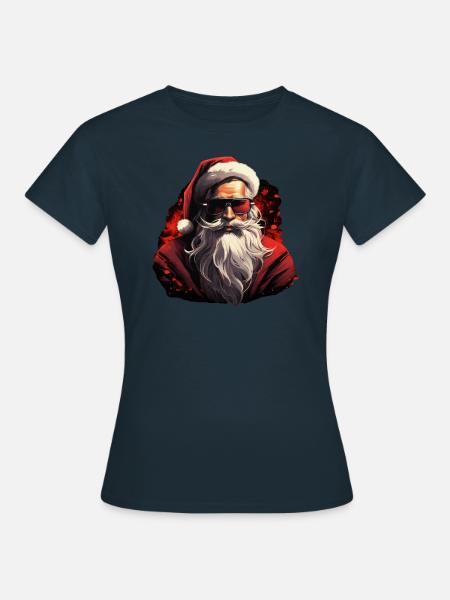 Weihnachtsmann - Frauen T-Shirt - Navy