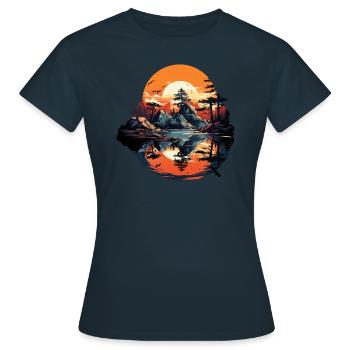 Paysage - T-shirt Femme - marine - Devant - AI Model Female 172 dark (172cm)