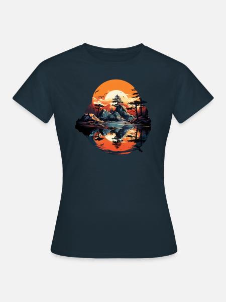 Landschaft - Frauen T-Shirt - Navy