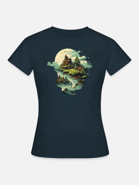 Landschaft - Frauen T-Shirt - Navy