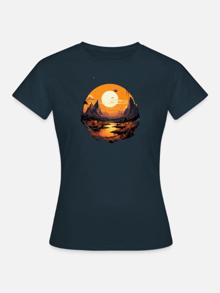 Landschaft - Frauen T-Shirt - Navy