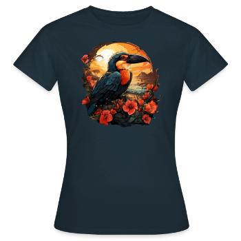 Tropical - Women's T-Shirt - navy - Front - AI Model Female 172 dark (172cm)