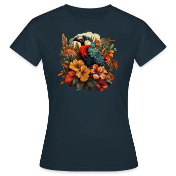 Tropical - Women's T-Shirt - navy - Front - AI Model Female 172 dark (172cm)