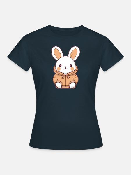 Hase - Kawaii Style - Frauen T-Shirt - Navy