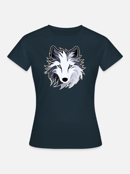 Wolf - Illustration - Frauen T-Shirt - Navy