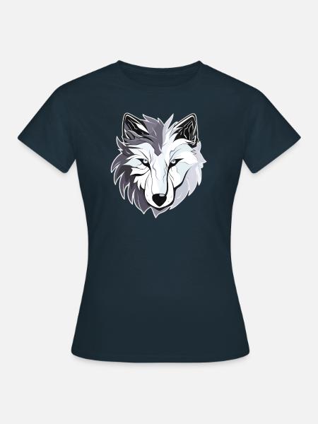 Wolf - Illustration - Frauen T-Shirt - Navy