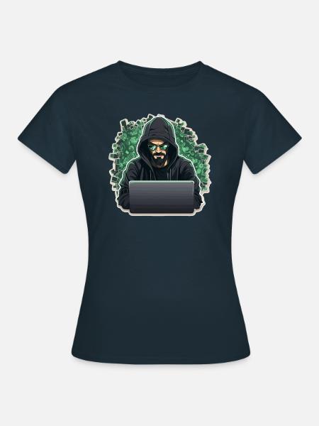 Ethical Hacker - Illustration - Frauen T-Shirt - Navy