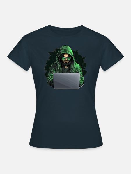 Ethical Hacker - Illustration - Frauen T-Shirt - Navy