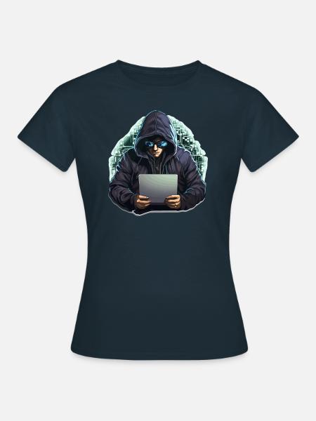 Ethical Hacker - Illustration - Frauen T-Shirt - Navy