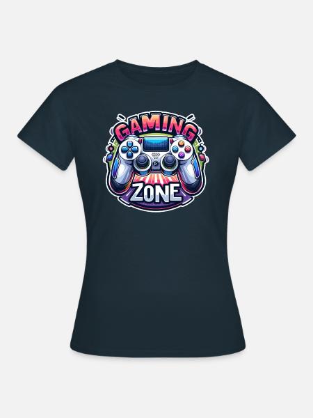 Gaming Zone - Controller Illustration - Frauen T-Shirt - Navy