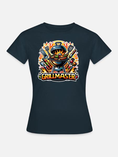 GrillMaster - Grill Illustration - Frauen T-Shirt - Navy