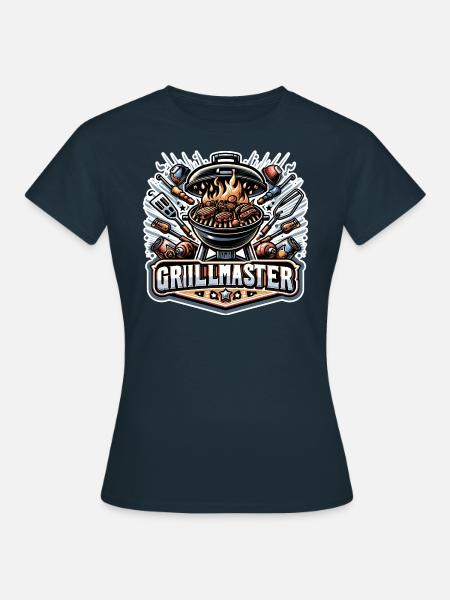 GrillMaster - Grill Illustration - Frauen T-Shirt - Navy