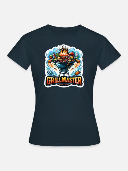 GrillMaster - Grill Illustration - Frauen T-Shirt - Navy