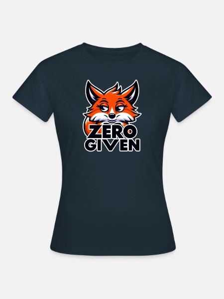 Zero Given - Fuchs Illustration - Frauen T-Shirt - Navy