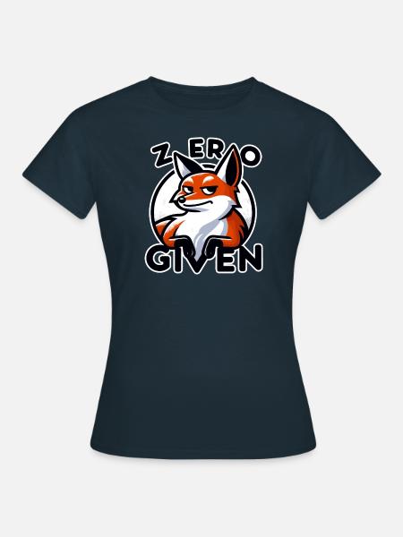 Zero Given - Fuchs Illustration - Frauen T-Shirt - Navy