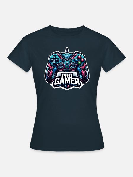 Pro Gamer - Controller Illustration - Frauen T-Shirt - Navy