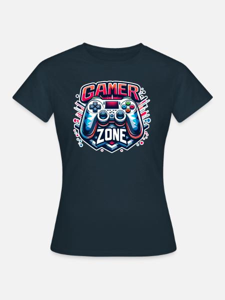 Gamer Zone - Controller Illustration - Frauen T-Shirt - Navy