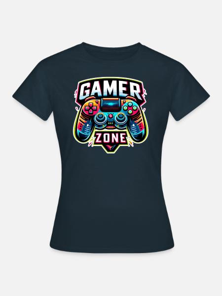 Gamer Zone - Controller Illustration - Frauen T-Shirt - Navy
