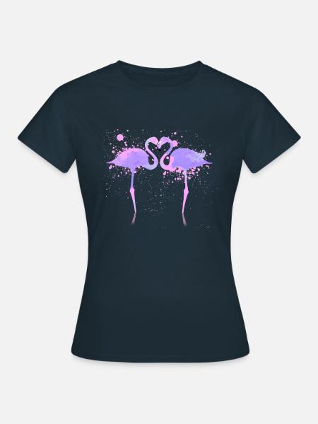 Flamingos - Frauen T-Shirt - Navy